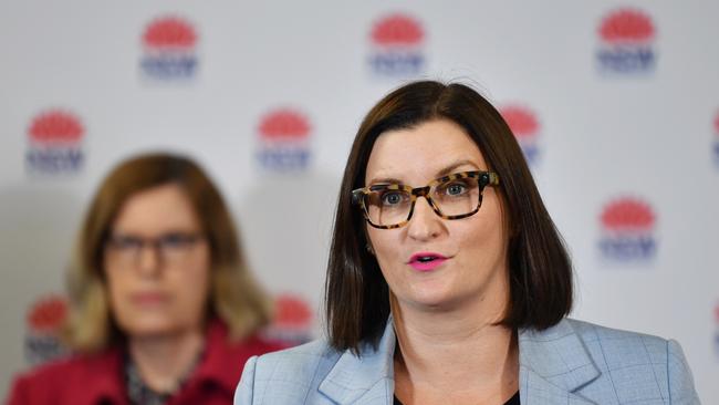 NSW Education Minister Sarah Mitchell speaks to the media during a press conference in Sydney. (AAP Image/Dean Lewins) NO ARCHIVING