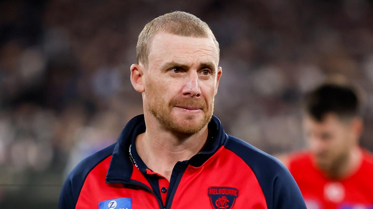 Melbourne coach Simon Goodwin has strongly denied allegations he has used illicit drugs during his time at the helm of the Demons. Picture: Dylan Burns / Getty Images