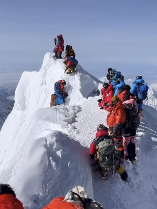 Climbers on Mount Everest. Picture:@nepalvisuals/Instagram