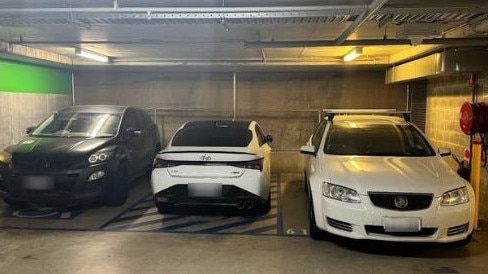 The uni student was "furious" to find three cars parked in the disabled parking area. Picture: Supplied to news.com.au
