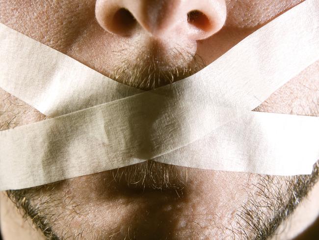THINKSTOCK ONE TIME ONLY gagged man