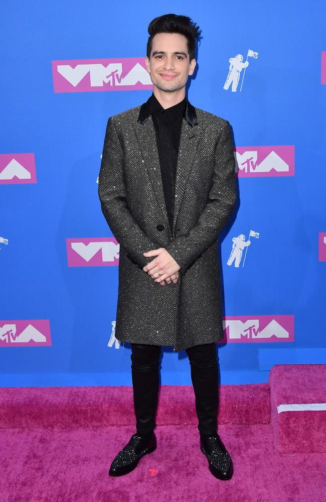 US singer/songwriter Brendon Urie from the band Panic At The Disco attends the 2018 MTV Video Music Awards at Radio City Music Hall on August 20, 2018 in New York City. Picture: ANGELA WEISS / AFP
