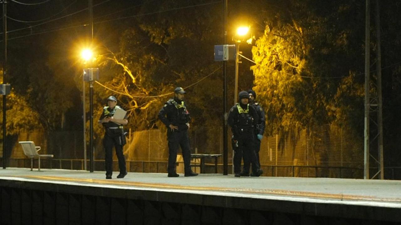 A 16-year-old girl was stabbed on the train in Coburg North on Monday, police say. Picture: 7News