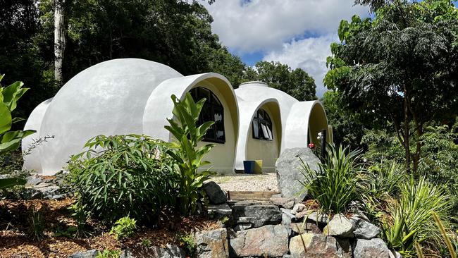 The aircrete dome home built in Flaxton by artist Cath Wild. Picture: Supplied