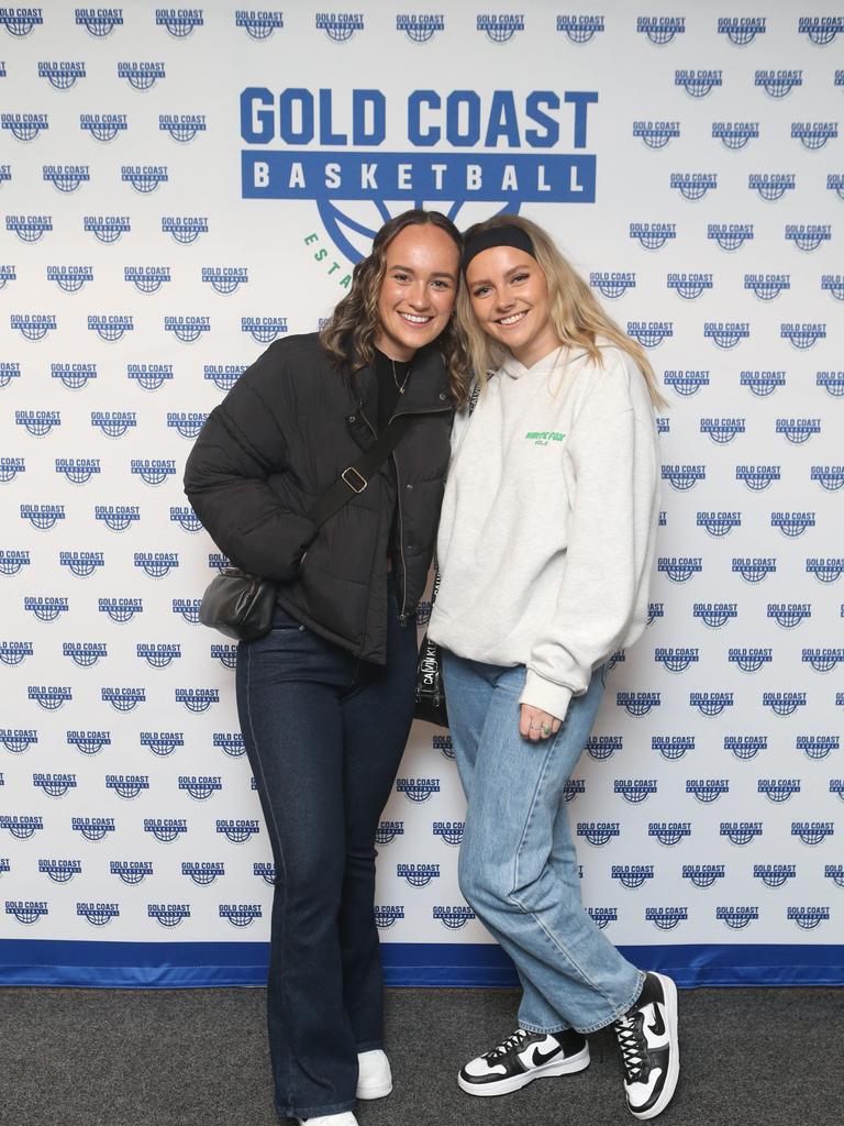 Gold Coast Rollers host the Logan Thunder in the first elimination final of the NBL1 North conference finals. Nakita Rue and Mel Saarinen 12 August 2022 Carrara. Picture by Richard Gosling