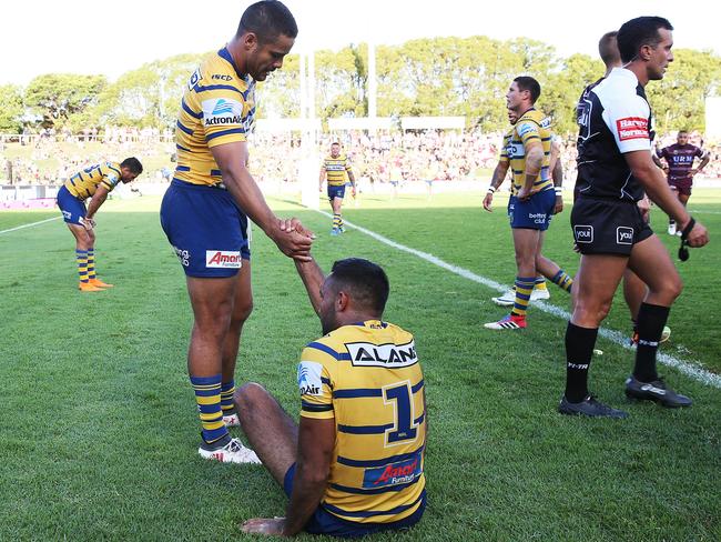 The Parramatta Eels will find it difficult to pick themselves up. Picture: Phil Hillyard