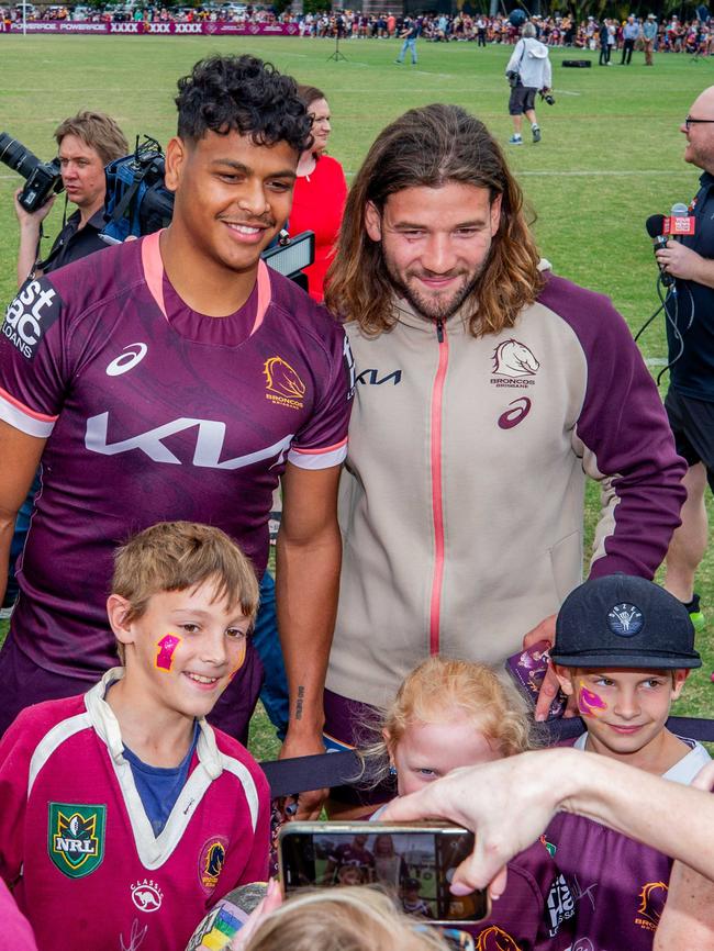 Brisbane Broncos training and fan day at Red Hill ahead of the Grand Final this weekend against Penrith.
