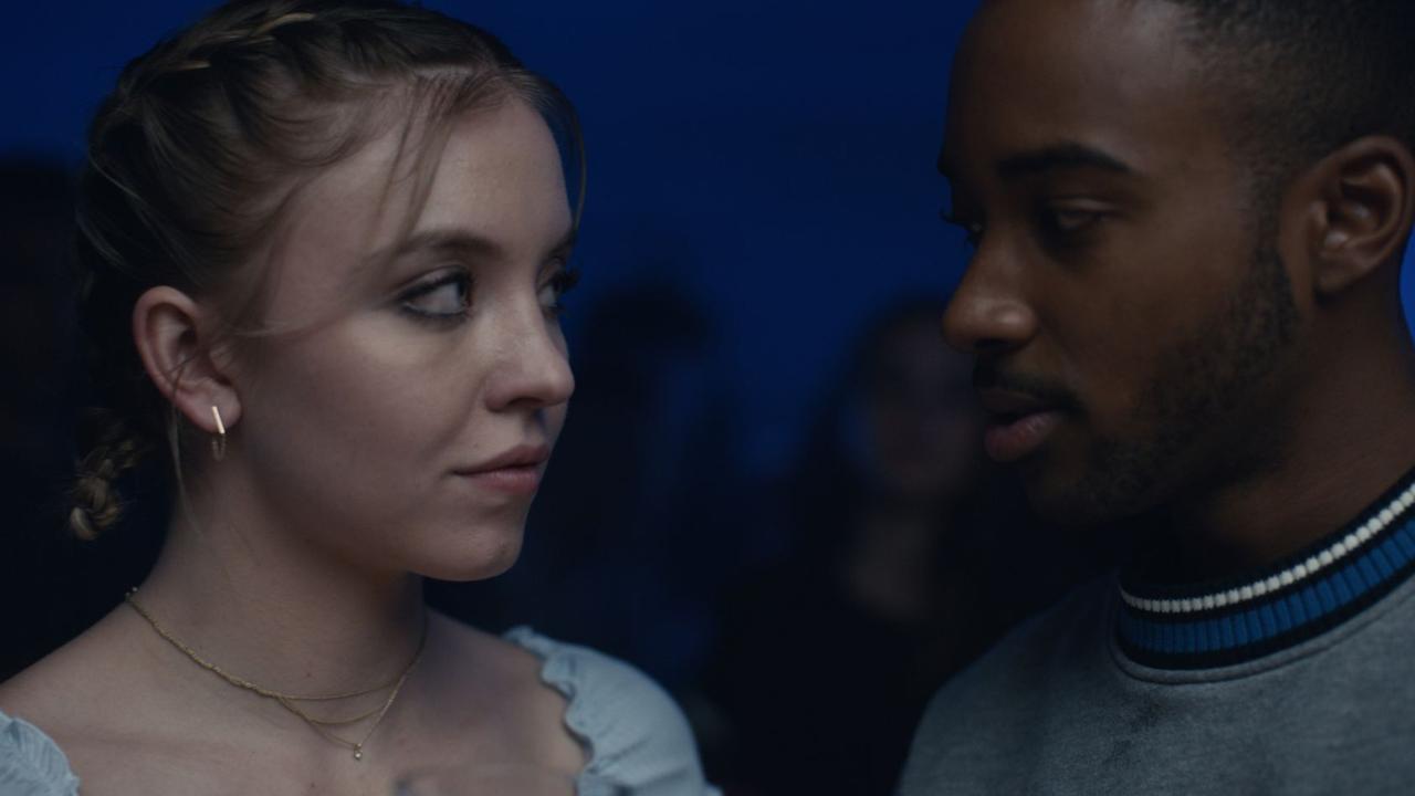 Sydney Sweeney, left, as Cassie and Algee Smith, right, as Chris. (HBO)