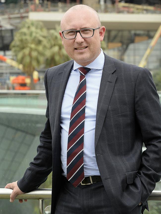 Pat Gerace (executive director Urban Development Institute of Australia (SA))  on the Adelaide River Torrens riverbank.  picture: Bianca De Marchi