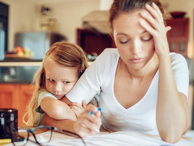 Stressed parent. For Kids News and Hibernation. iStock image