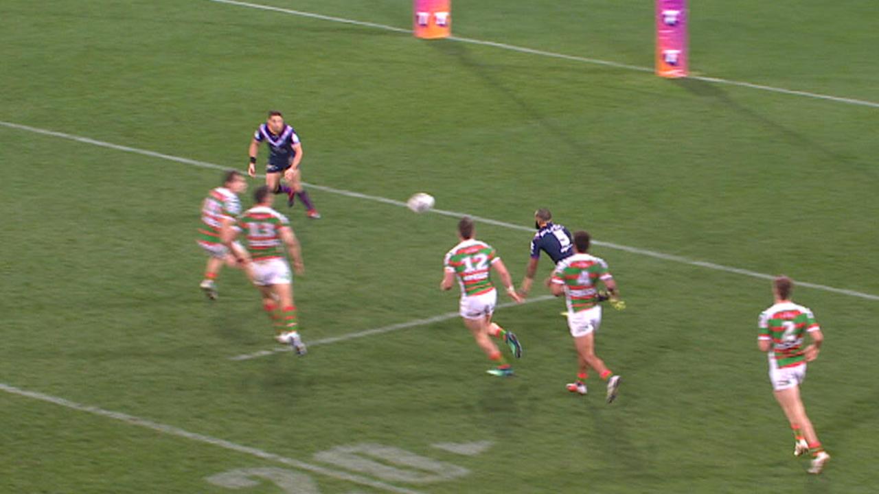 Josh Addo-Carr was ruled to have passed forward to Billy Slater.