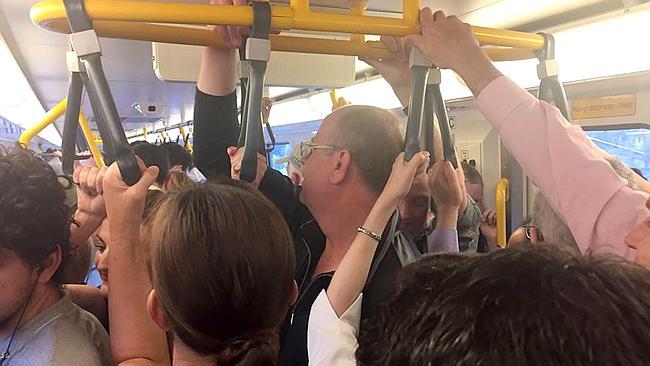 Packed trains on Ferny Grove &amp; Beenleigh lines. Pic RACQ/ Twitter