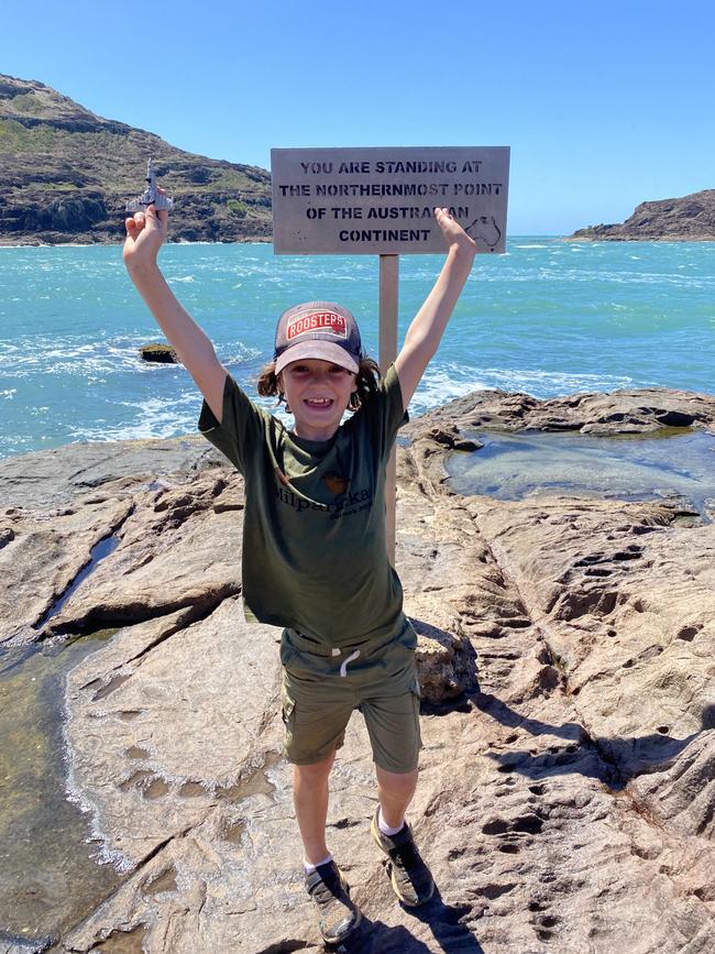 Grady on the tip of Cape York by his mother Tess Durack