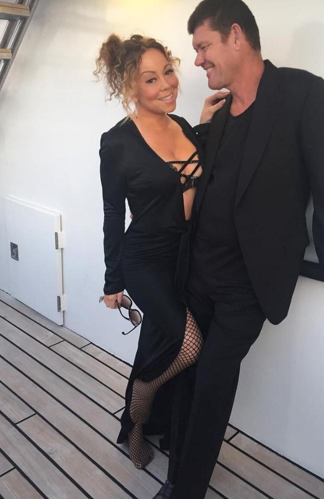 Happier times for Mariah Carey and James Packer. Picture: Instagram