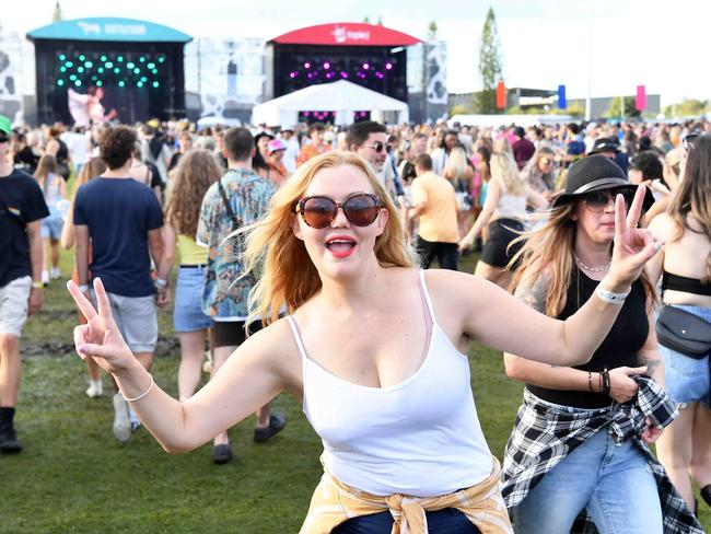 A festival goer enjoying Groovin the Moo on the Sunshine Coast in 2023. The 2024 event has been cancelled. Picture: Patrick Woods