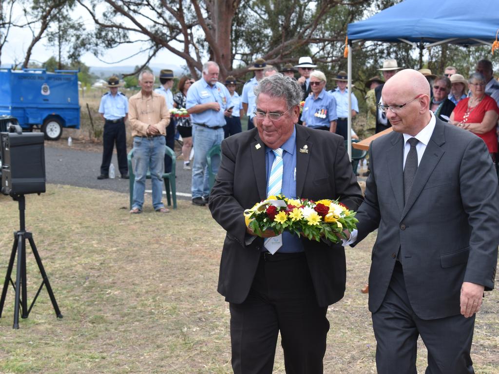 Guests and members of the public were invited to lay wreaths at the memorial