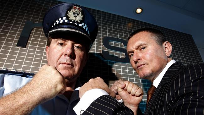 Insp Darren Soppa and lawyer Jason Murakami went head-to-head in a boxing match for charity in 2012. Picture: Jerad Williams.