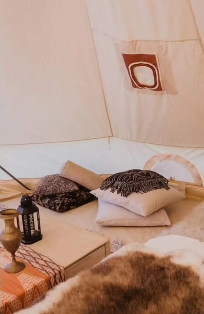 The glamping tent is located in Grose Vale. Picture: TikTok/ncy_ony