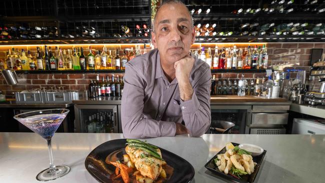 First-time restaurant owner Rick Sciberras has copped a ban run of Covid-forced closures and the cost of living pinch— pushing him to the brink of closure. Picture: Tony Gough