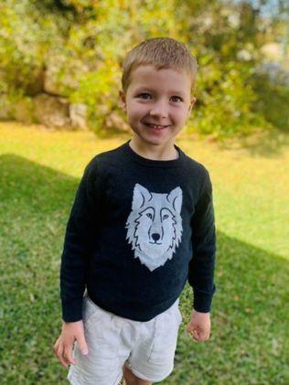 Joey is now a happy and healthy five-year-old in prep at school. Picture: Supplied