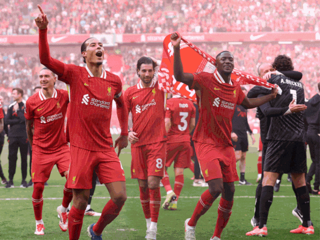 Liverpool title sealing victory at the expense of Tottenham.