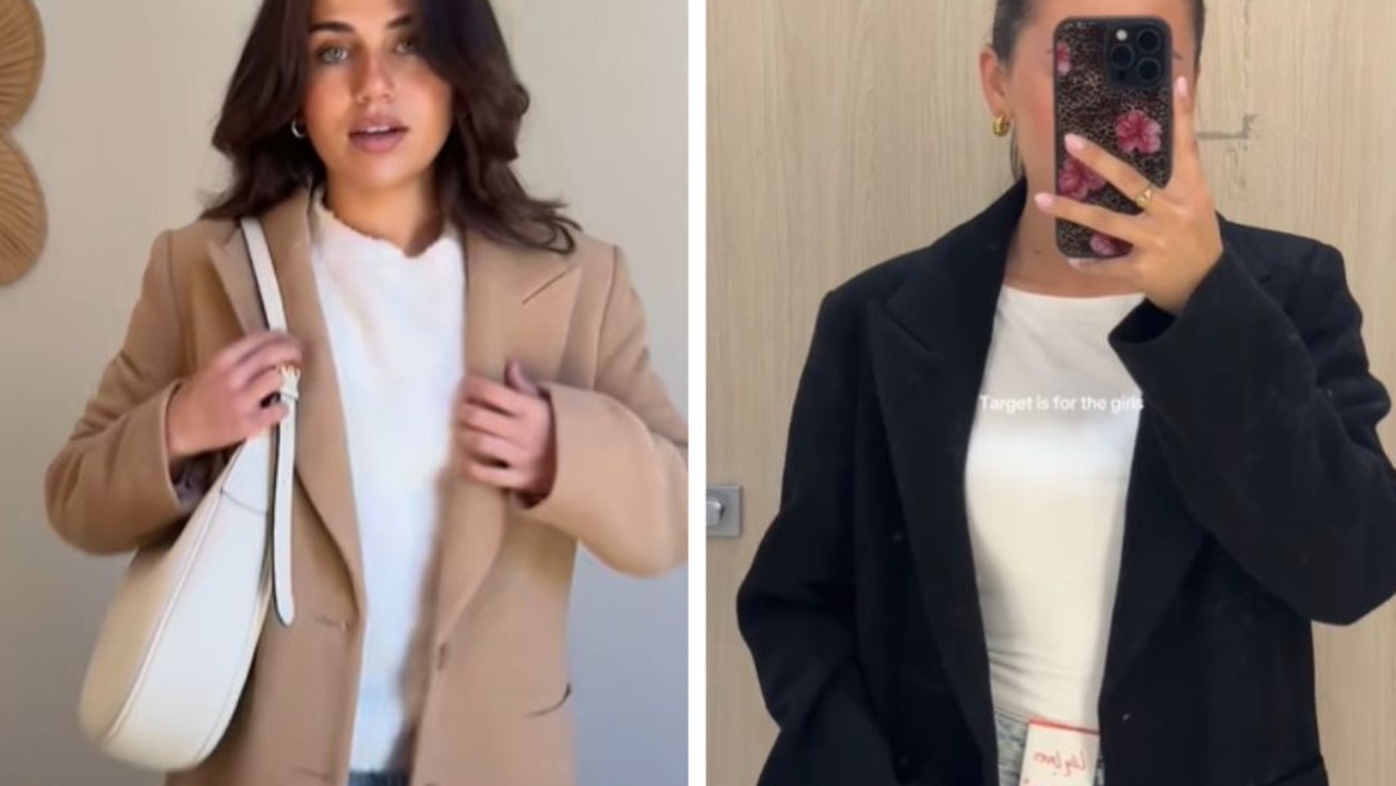 Target is slashing prices on winter fashion - including this 'perfect' coat. Picture: TikTok @targetaus @jesstram