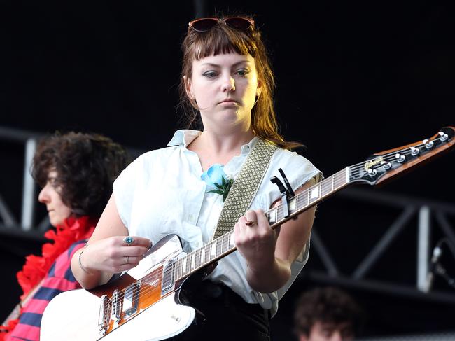 01/02/15, Sydney, N.S.W. Australia Â© Andrew Murray Angel Olsen preforming at the Laneway Festival, in Rozelle