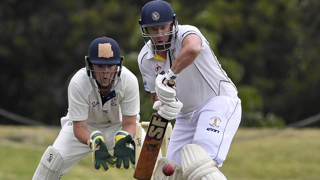 Robert Rutley in action with the bat for Doutta Stars. Picture: Andy Brownbill