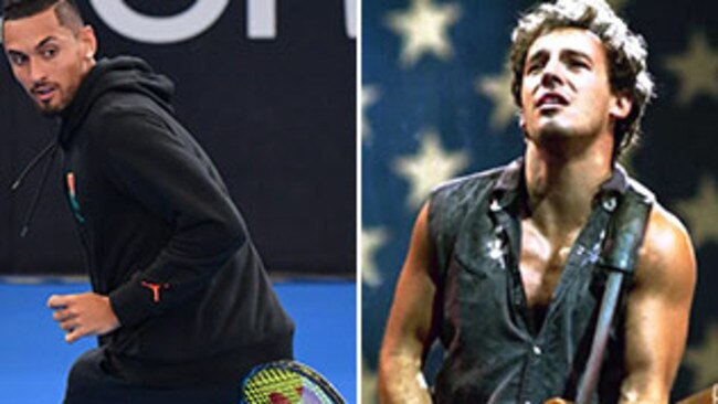 Nick Kyrgios and Bruce Springsteen. Picture; supplied.