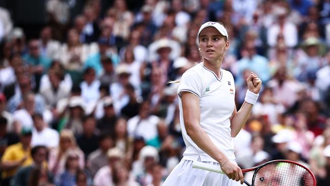 Rybakina was a machine during her match. (Photo by HENRY NICHOLLS / AFP)