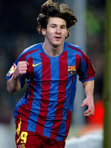 Young Lionel Messi gets on the scoresheet.