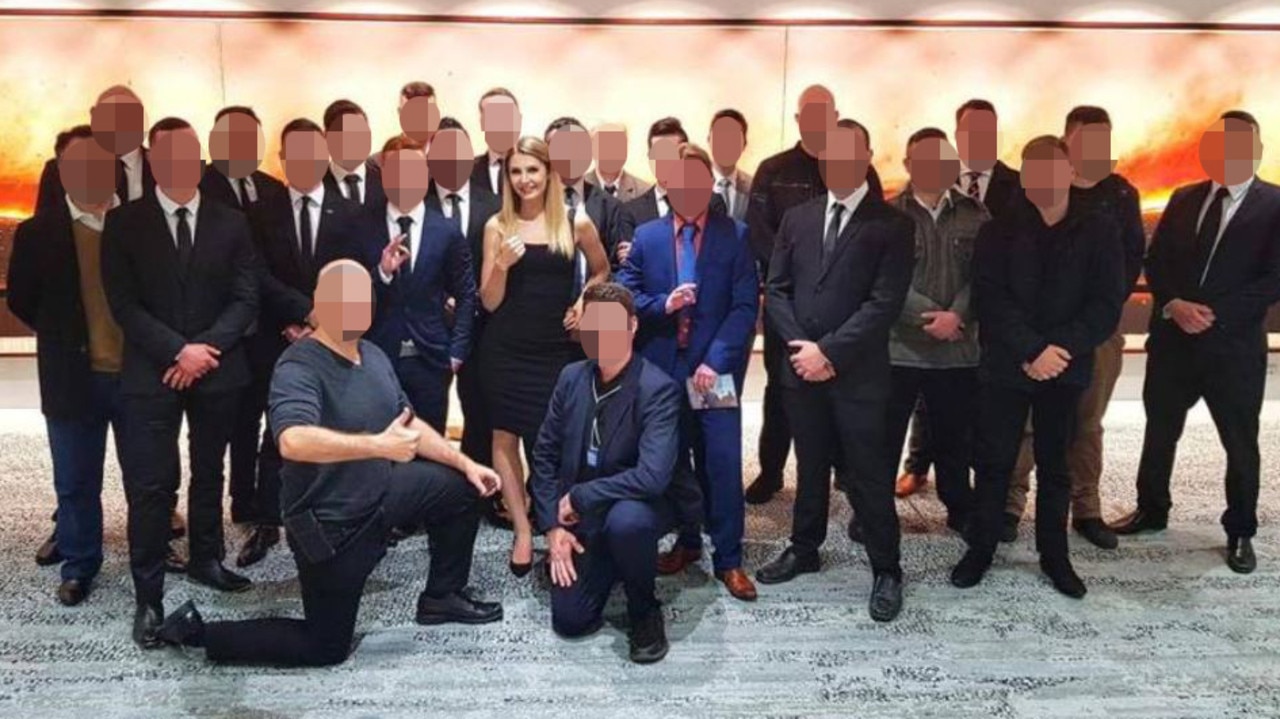 Lads Society members met far-right political activist Lauren Southern earlier this year. Picture: Facebook