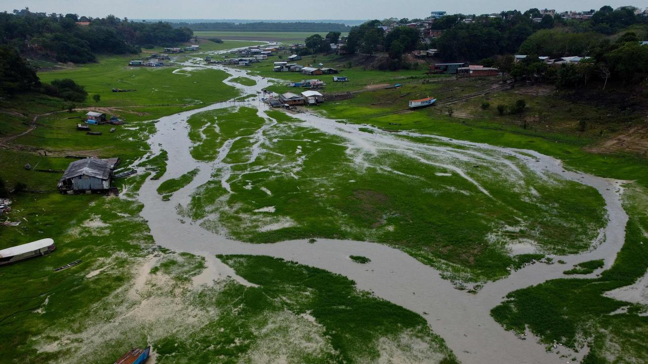 Rio Negro, a river that feeds into the Amazon River, has been affected by drought. Picture: Michael Dantas/AFP
