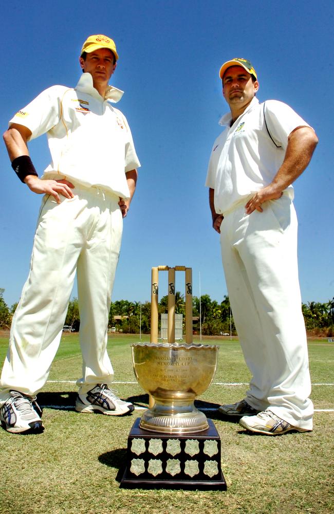 Before the Palmerston v PINT Premier grand final in 2008. Picture: Chloe Erlich