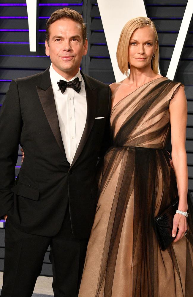 Lachlan Murdoch (L) and Sarah Murdoch attend the 2019 Vanity Fair Oscar Party hosted by Radhika Jones at Wallis Annenberg Center for the Performing Arts on February 24, 2019 in Beverly Hills, California. Dia Dipasupil/Getty Images/AFP == FOR NEWSPAPERS, INTERNET, TELCOS &amp; TELEVISION USE ONLY ==