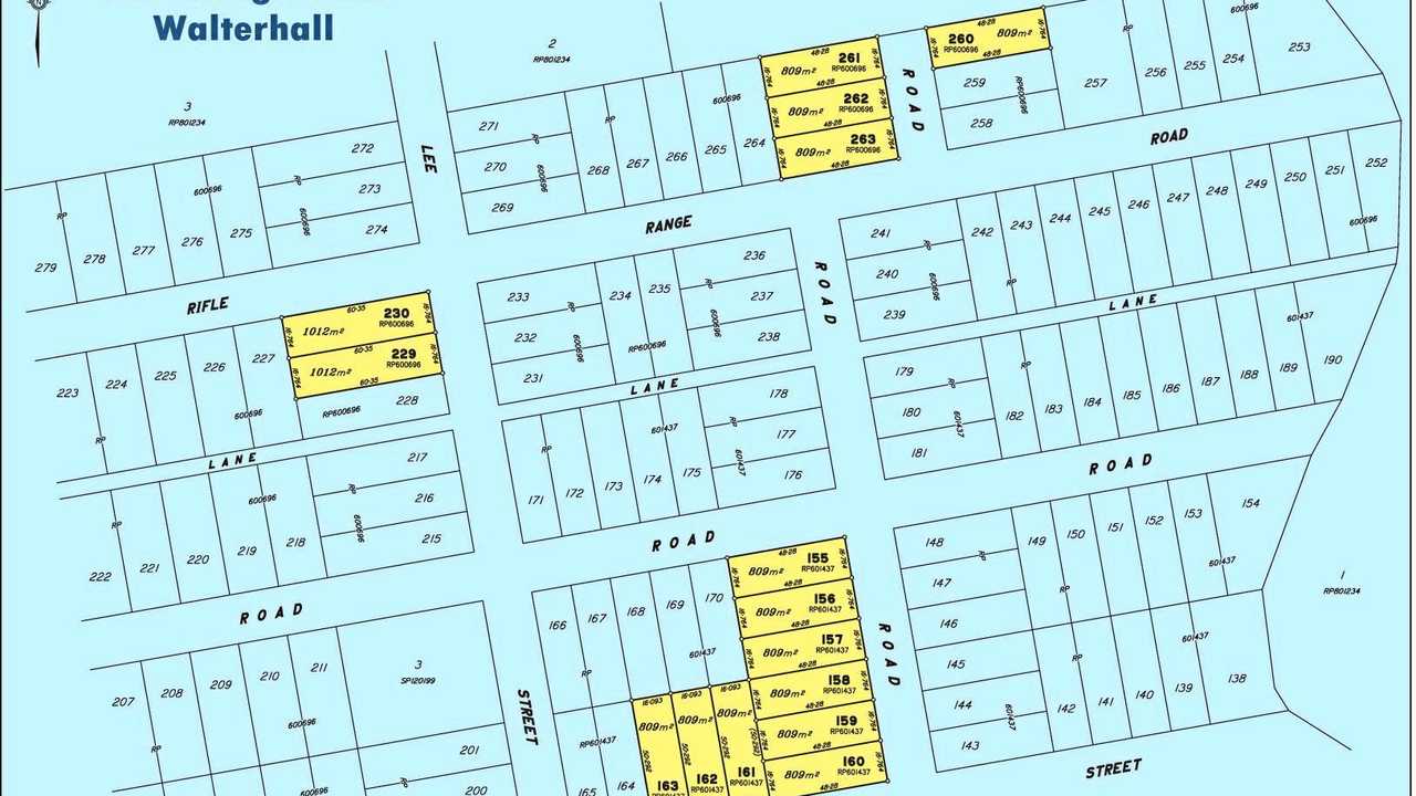 Allotment details for the Mt Morgan land release. Picture: Grays Online