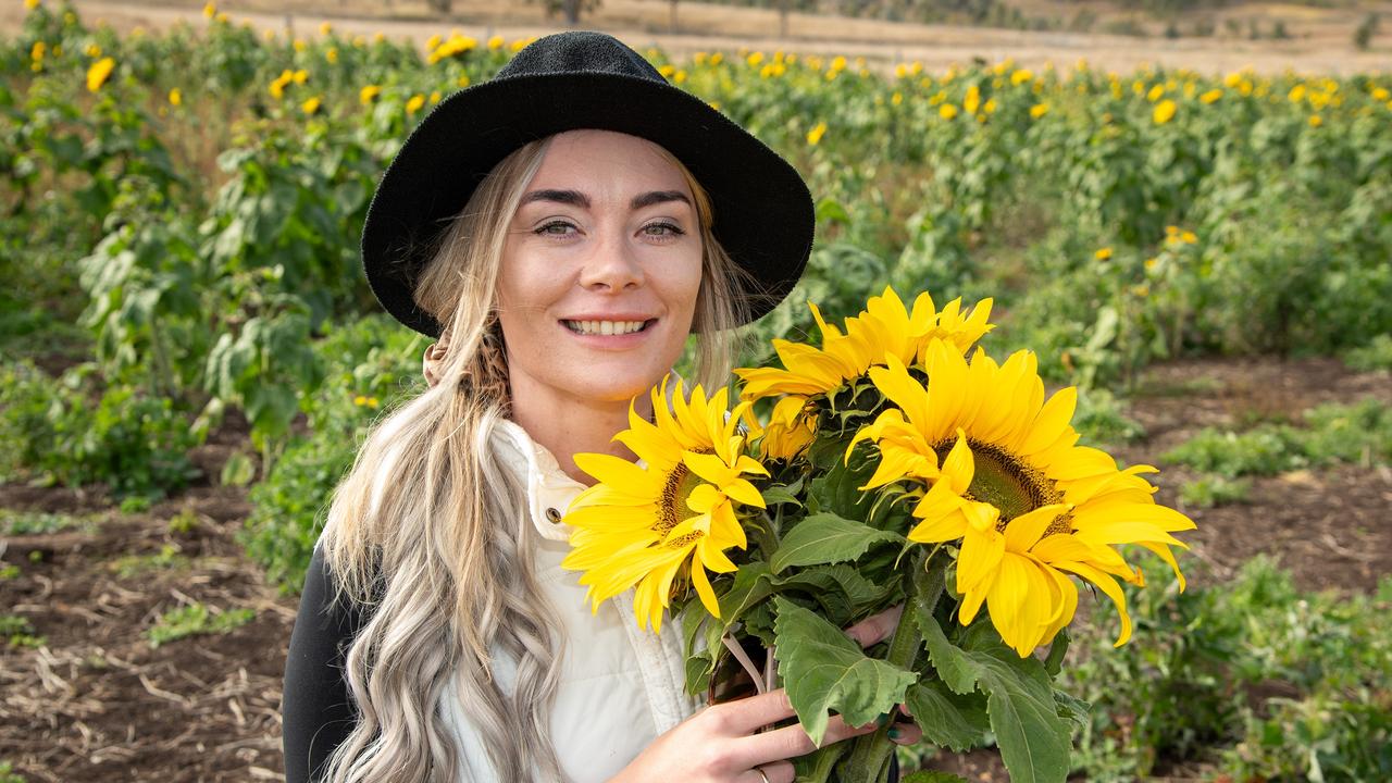 Shalika Low, from Dalby.Open day at Warraba Sunflowers, Cambooya. Saturday June 29th, 2024
