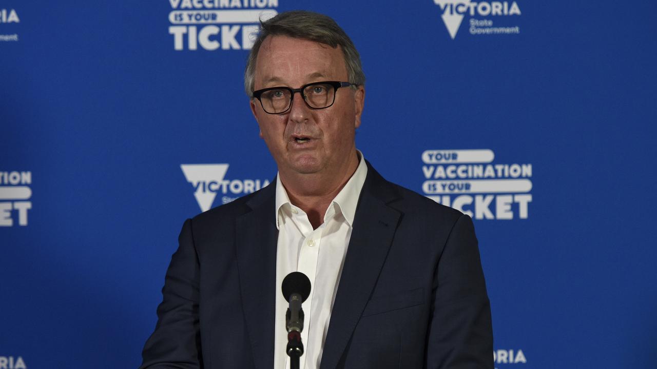 Victorian Health Minister Martin Foley announced the border changes. Picture: NCA NewsWire / Andrew Henshaw