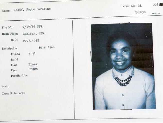 The ASIO file on Joyce Clague.