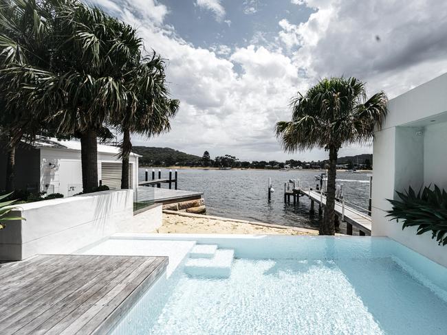 Infinity pool and mooring with room for a superyacht.