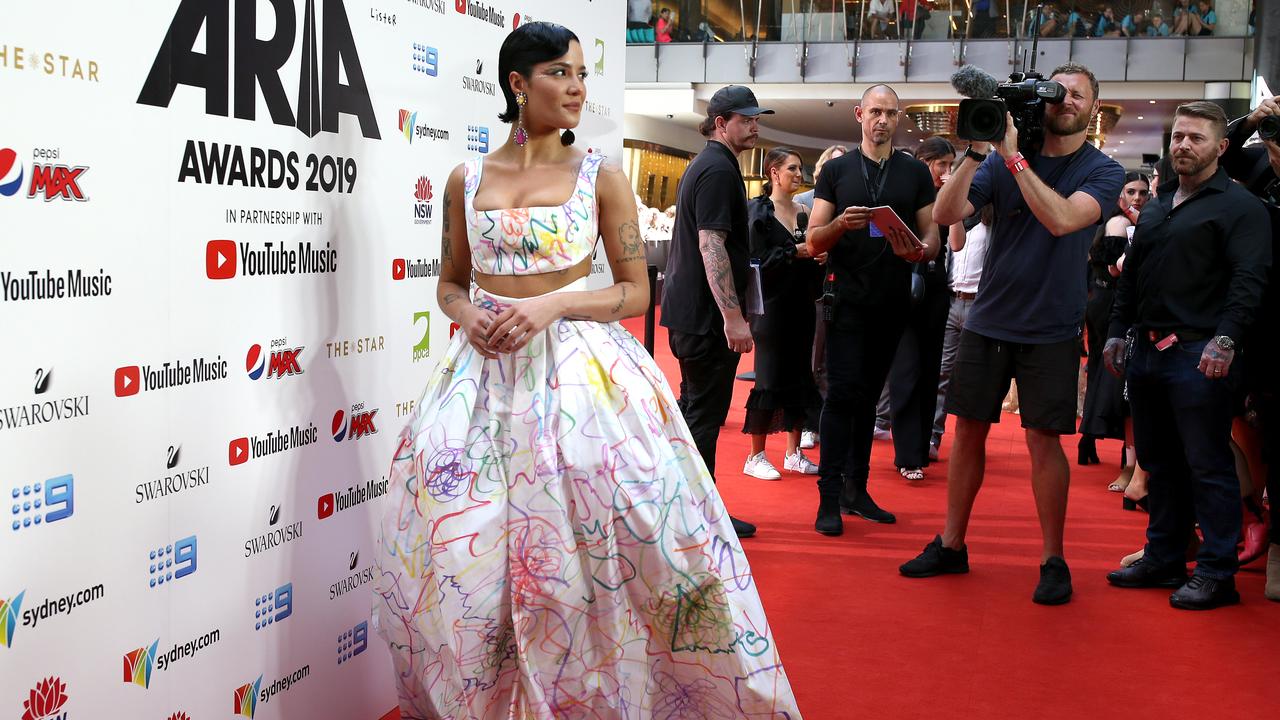 American singer and songwriter Halsey arrives. Picture: Getty