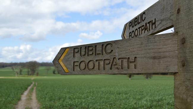 The field-fringed country footpaths of West Sussex.