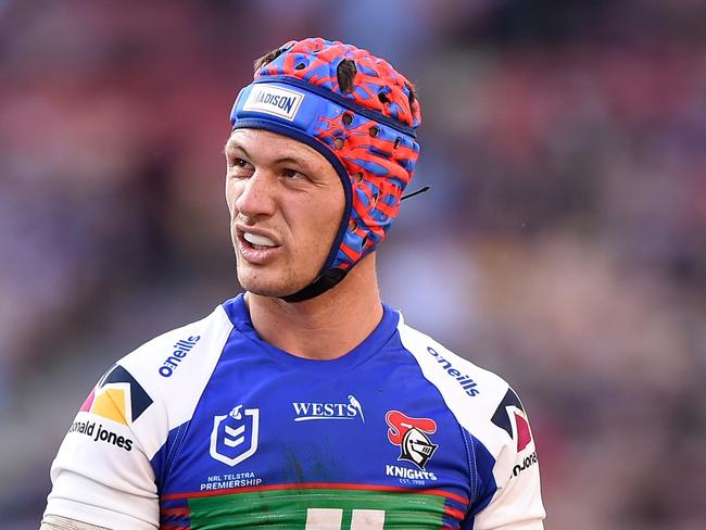 BRISBANE, AUSTRALIA - SEPTEMBER 04: Kalyn Ponga of the Knights looks on during the round 25 NRL match between the Brisbane Broncos and the Newcastle Knights at Suncorp Stadium, on September 04, 2021, in Brisbane, Australia. (Photo by Matt Roberts/Getty Images)