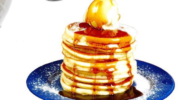 Pancake stack by Pancake Diner, Coolangatta. Also available at its sister story Pancakes In Paradise, Surfers Paradise 