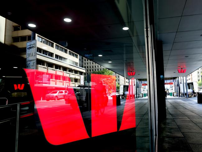 Westpac branch on King William St in Adelaide, Monday, February 18, 2019. (AAP Image/Kelly Barnes) NO ARCHIVING