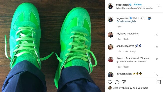 Joe Aston’s Instagram posts, including about his shoes, formed part of the argument in the trial.