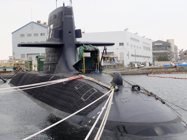 A Japanese Soryu class submarine. The country had pitched a longer version for the Australian submarines replacement.