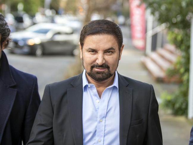 11-07-2022 - High profile property developer Jean Nassif leaving Burwood Local Court after  serious assault allegations are dismissed because alleged victim Nisserine Nassif, his wife, is in Lebanon. Picture: Liam Mendes / The Australian