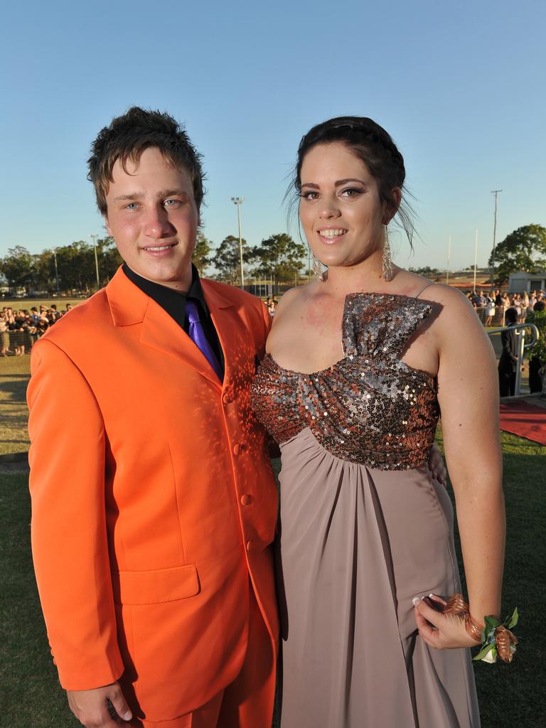 Luke Marschall and Kobi Sandy at the Bundaberg High School Prom. Photo: Scottie Simmonds/NewsMail