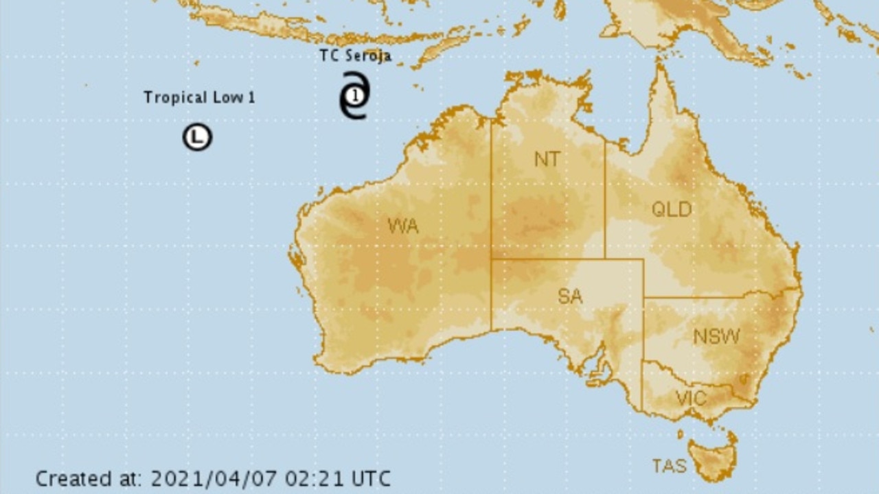 Location of the two systems off the WA coast.